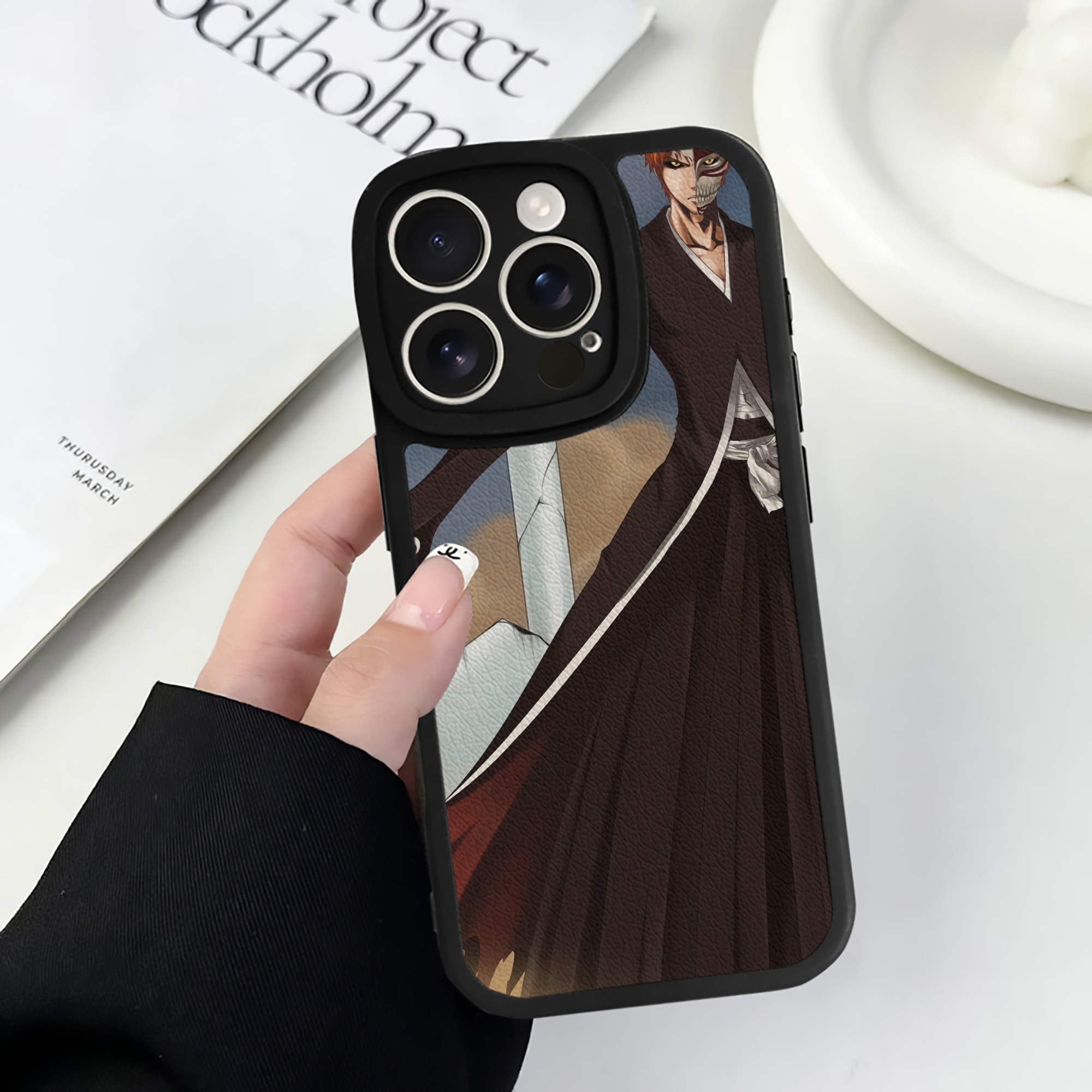 （画像用） ブリーチ BLEACH 【iPhone 16シリーズ対応】シリコンスマホケース（レザー調） 材質：シリコン